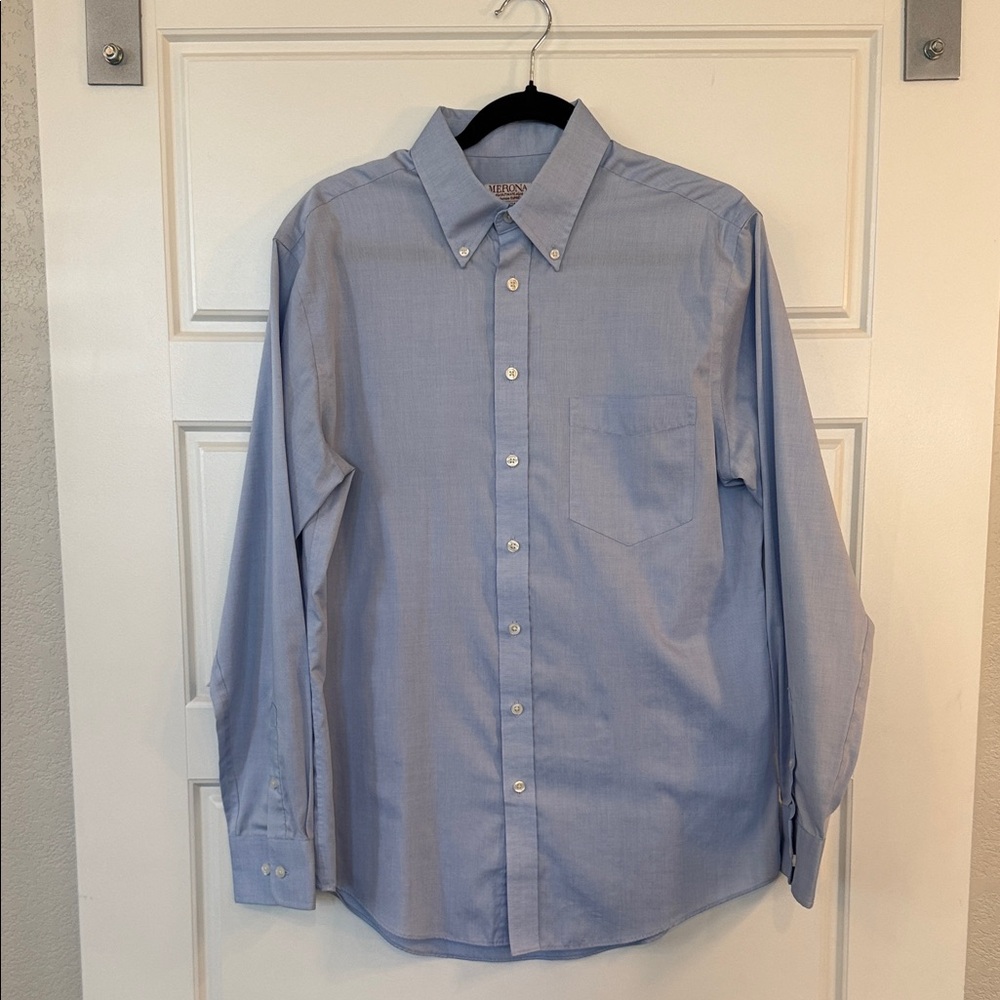 Merona Men's Light Blue Button-Down Dress Shirt